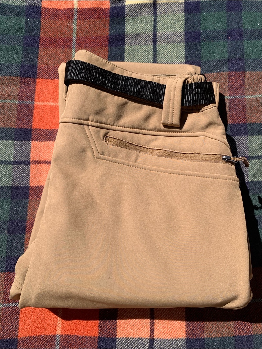Free Soldier khaki color polyester lined lightly padded tactical pants Sz 36